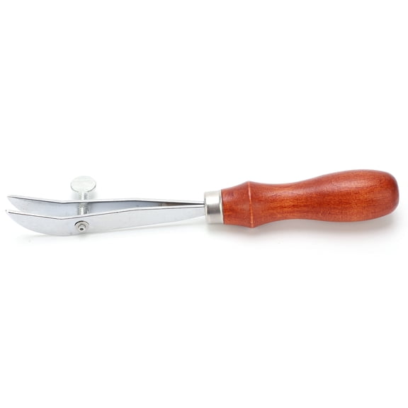 Adjustable Stainless Steel Leather Edge Creaser with Wooden Handle