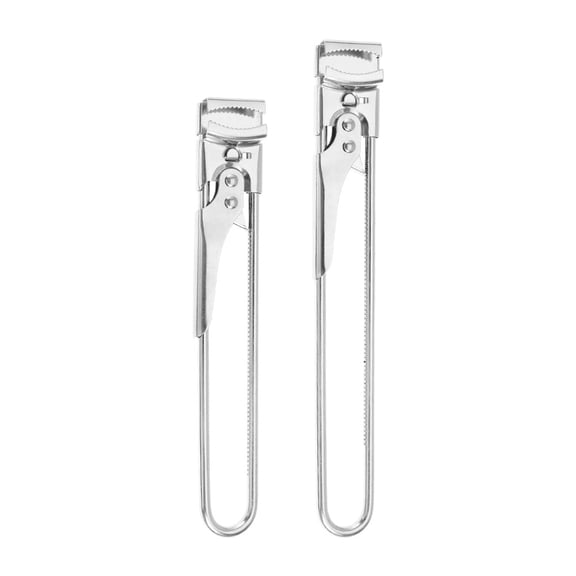 Adjustable Stainless Steel Multifunctional Jar Opener, Labor Saving Universal Bottle Lid Gripper Tool, Short & Long Two Sizes Available for Kitchen Elderly Use