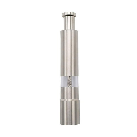 Adjustable Stainless Steel Pepper Salt Grinder Mill with Press-Type Design for Kitchen Use