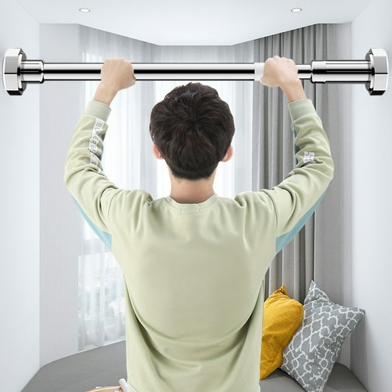 Adjustable Stainless Steel Telescopic Curtain Rod, No-Drill Installation, 50-80cm Extendable Pole for Shower Curtains and Clothes Drying, Space-Saving Design