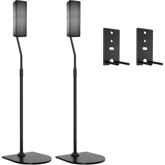 Adjustable Stand for Bose Speaker Stands, for OmniJewel Lifestyle 650, Surround Speaker 700, Floor Speakers Stands for Bose Floor Stand, with OmniJewel Bracket, Black (Pack of 2)