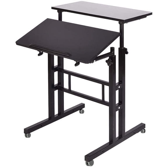Adjustable Stand Up Desk Computer Desk Workstation Sit-Stand Desktop Standing Desk, Black 101-BK