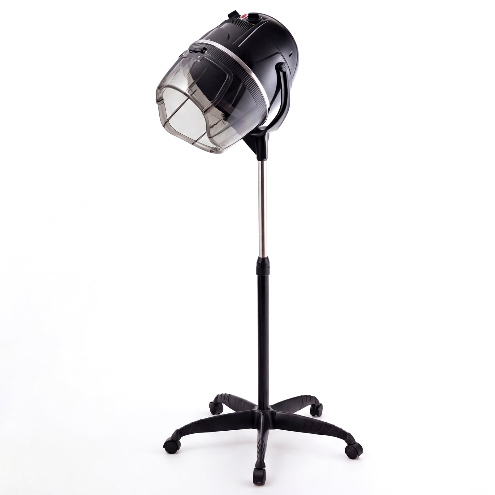 Adjustable Stand Up Hood Floor Hair Bonnet Dryer Rolling Base Salon Wheels