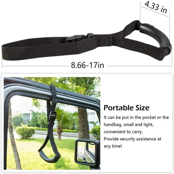 Adjustable Standing Aid Safety Handle 2Pcs Nylon Car Grab Handle Vehicle Support
