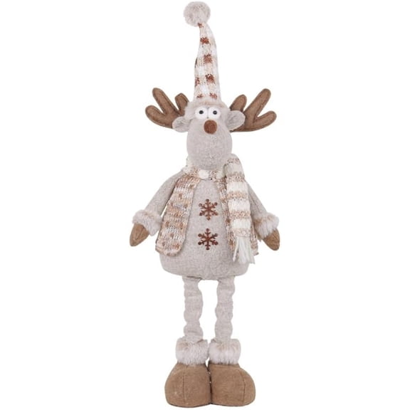 Adjustable Standing Christmas Gnomes, 60CM Handmade Large Snowman Gnome Stuffed Plush with Retractable Spring Legs, Christmas Decor Ornaments Winter Home Decor (Pointy Hat Snowman Gnome)