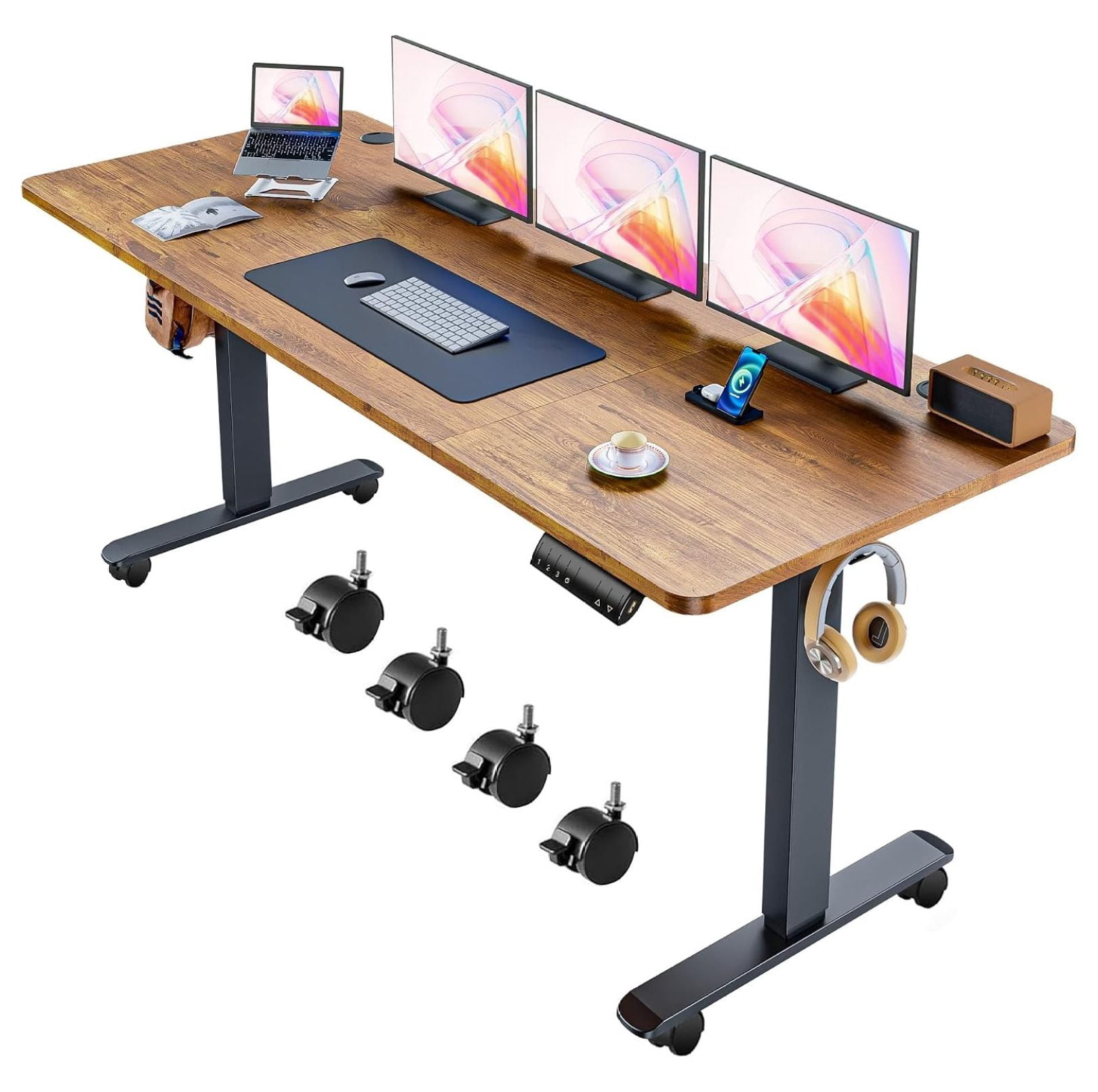 Stending Table Adjustable Standing Desk 70.8'' x 27'' Sit Stand Table with Dual ...