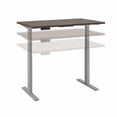 thumbnail image 1 of move 60 series 60w x 30d height adjustable standing desk in natural cherry with cool gray metallic base, 1 of 2