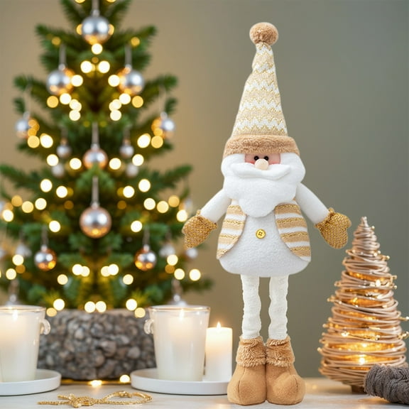 Adjustable Standing Gnomes Plush, Santa Claus, Elk, Snowman Decor for Home Retractable Spring Legs, Winter Decor Ornaments Winter Home Decor