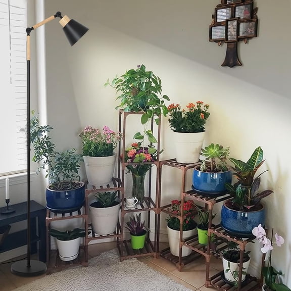 Adjustable Standing Grow Lights for Indoor Plants, 20W Full Spectrum Plant Lamp with COB Bulb & 4/8/12H Timer, 75 Height Tall Grow Lights for Large Plants, Small Potted Succulent