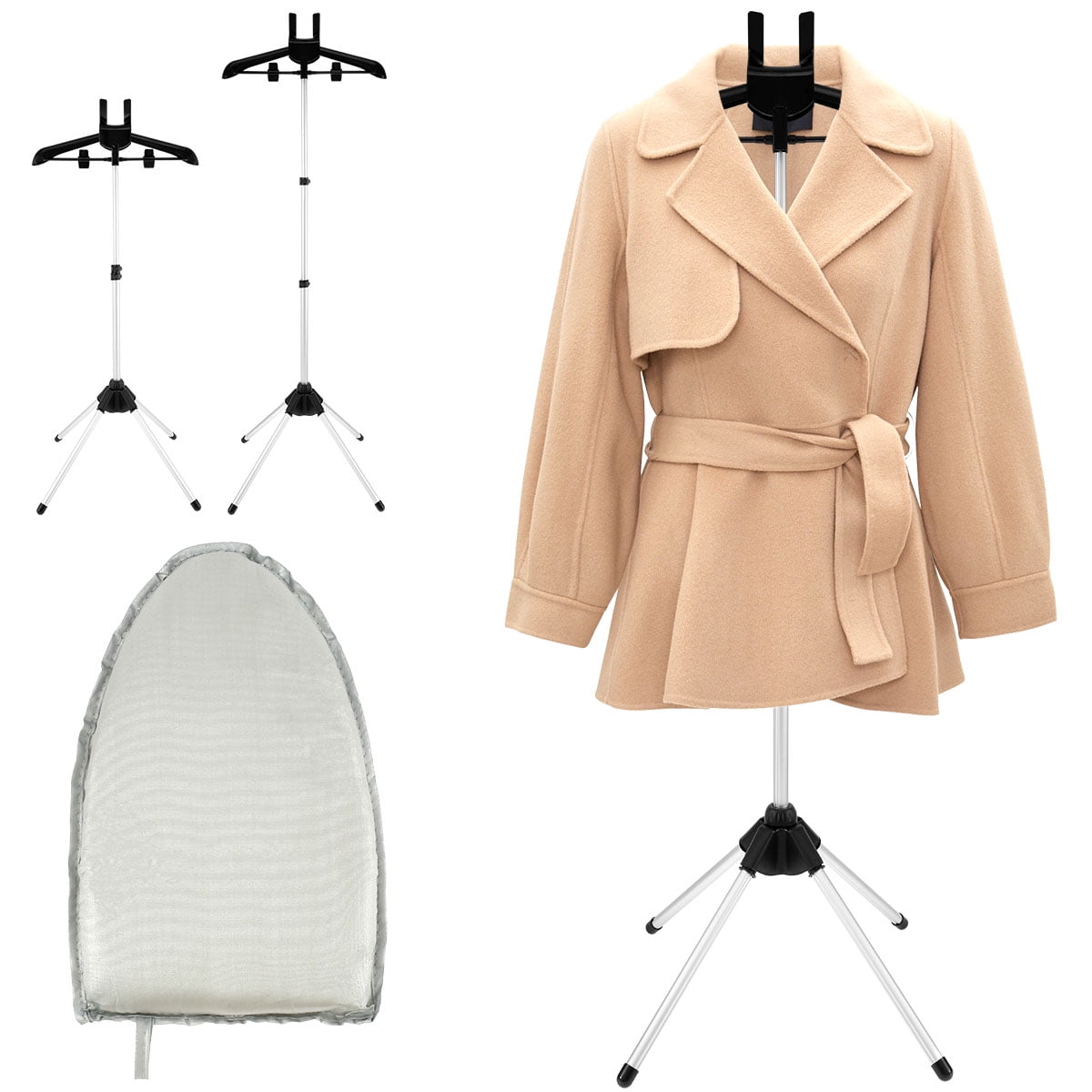 Adjustable Standing Ironing Machine Hanger HeavyDuty Handheld Garment