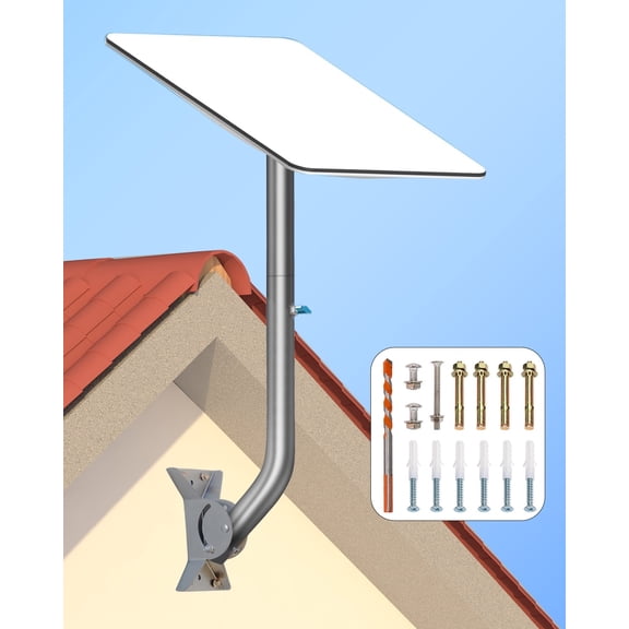 Adjustable Starlink Wall Mount, Beciety Starlink Mounting Kit, Starlink Roof Mount for Starlink Internet Kit Satellite, Starlink Pole Mount Compatible with V2 Starlink