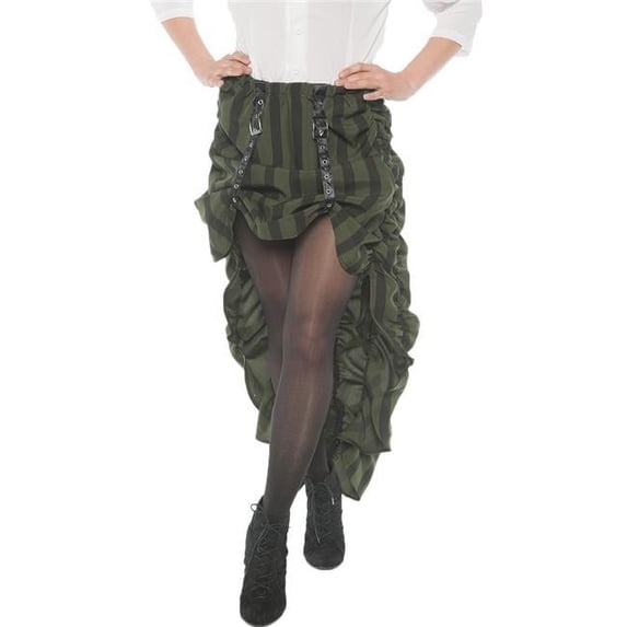 Adjustable Steam Punk Skirt, Green - Size 4-6 Small