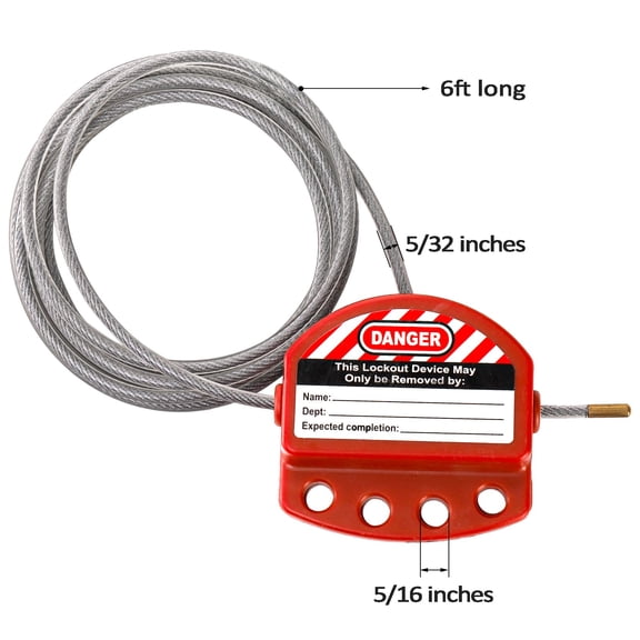 Adjustable Steel Cable Lock 2 Pack 6ft 4mm Diameter Vinyl Coated