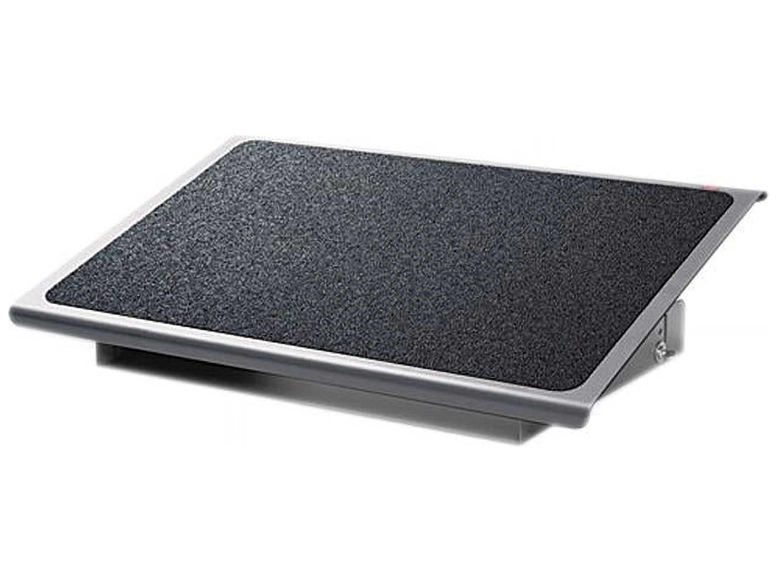 Adjustable Charcoal and Black Steel Ergonomic Footrest