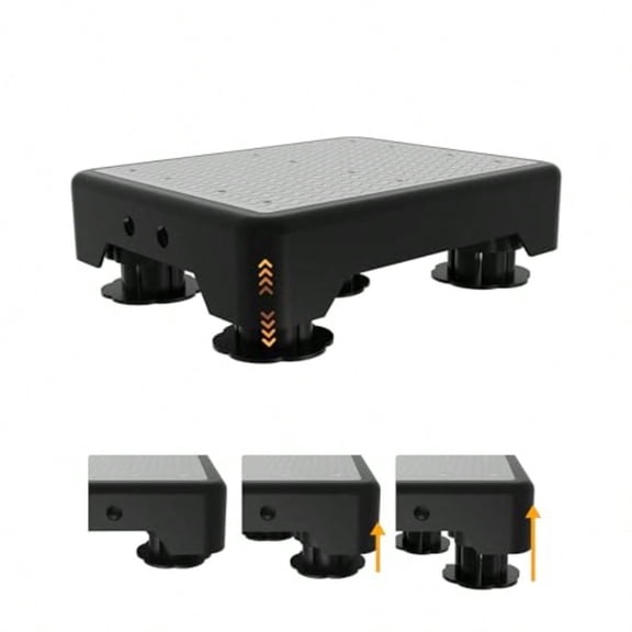 Adjustable Step Stool for Adults Toddler Step Stools 660 LBS Capacity Non-Slip Safety Step Platform for Elderly and Portable Stair Assist for Cars Bedside Kitchen and Shower Grey