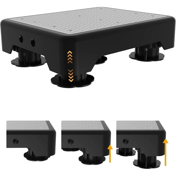 Adjustable Step Stool for Adults, Toddler Step Stools, 660 S Capacity Non-Slip Safety Step Platform for Elderly and Kids, Portable Stair Assist for Cars, Bedside, Kitchen, and Shower, Grey