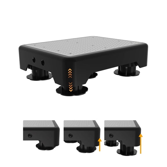 Adjustable Step Stool For Adults  Stools 660 Lbs Capacity Non-slip Safety Platform And Portable Stair Assist Cars Bedside Kitchen Shower Grey