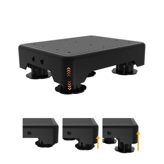 Adjustable Step Stool For Adults  Stools 660 Lbs Capacity Non-slip Safety Platform Portable Stair Assist Cars Bedside Kitchen And Shower Black