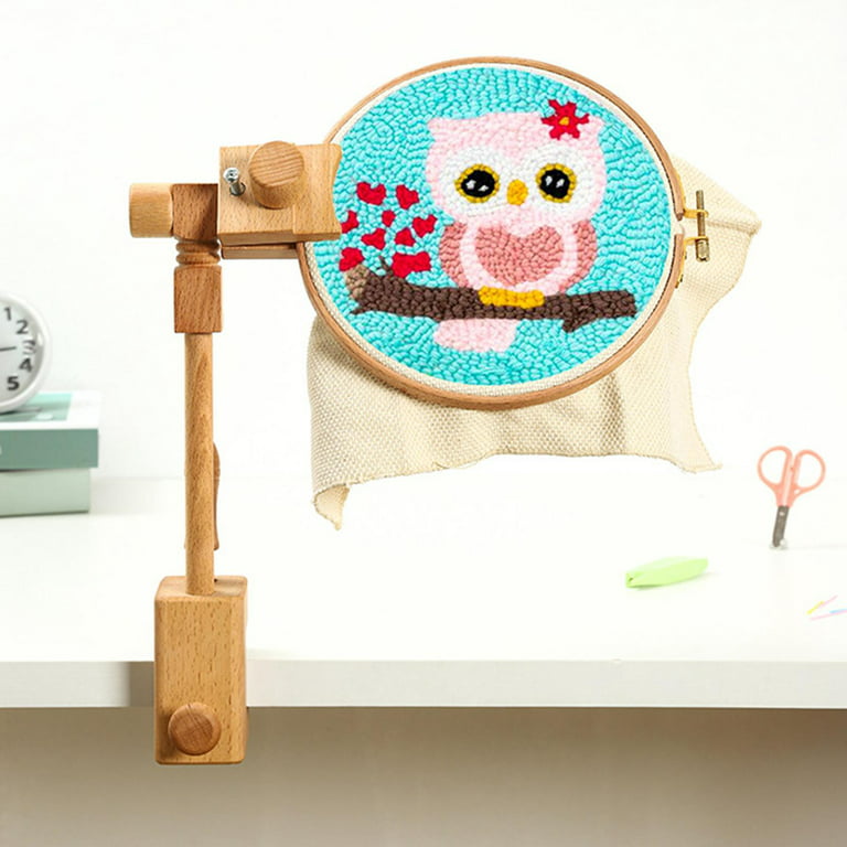 Rotated Wooden Embroidery Lap Stand for Any Hoops Cross Stitch