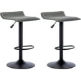 Adjustable Stools Modern Swivel PU Leather Airlift Barstools Backless