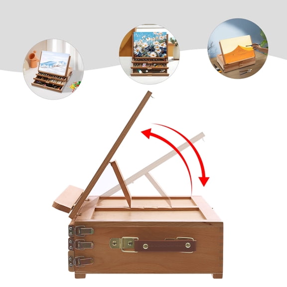 Adjustable Storage Box Easel Painting Board Stand with Drawers Storage Box Easel