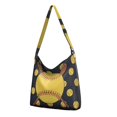 thumbnail image 1 of Adjustable Strap Casual Purse - Baseball & Football Print Large Capacity Crossbody Bag, 1 of 2