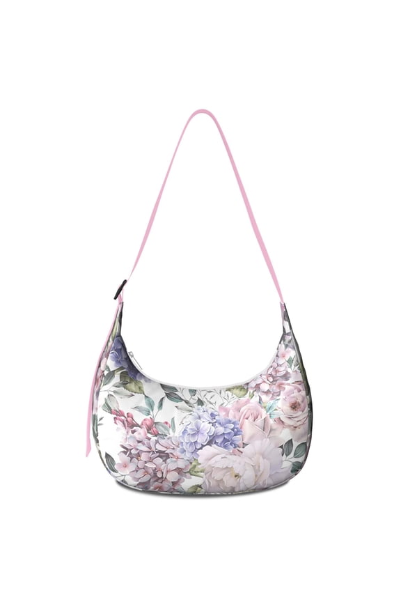 Adjustable Strap Crossbody Bag with Floral and Skull Design Vintage Boho Style Lightweight Nylon Ideal for Women and Men