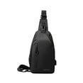 thumbnail image 1 of Adjustable Strap Large Capacity Men Chest Bag, Anti-theft Zipper Casual Crossbody Sling Pack, Multifunctional Lightweight Shoulder Pouch for Daily Commute Outdoor Sports Travel Small Item Storage, 1 of 1