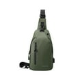 thumbnail image 1 of Adjustable Strap Large Capacity Men Chest Bag, Anti-theft Zipper Casual Crossbody Sling Pack, Multifunctional Lightweight Shoulder Pouch for Daily Commute Outdoor Sports Travel Small Item Storage, 1 of 1