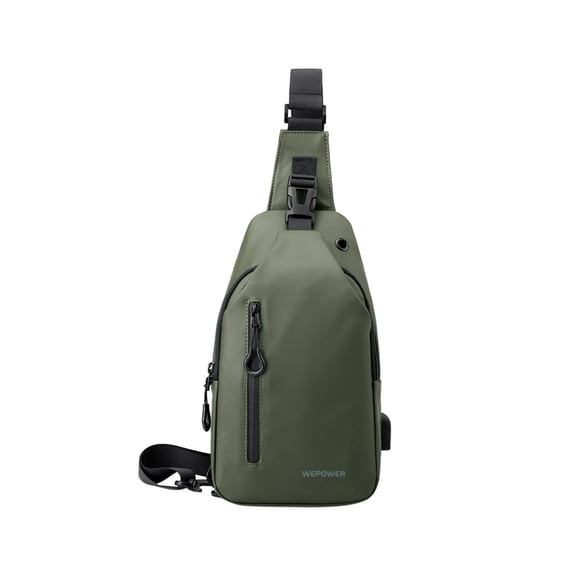 Adjustable Strap Large Capacity Men Chest Bag, Anti-theft Zipper Casual Crossbody Sling Pack, Multifunctional Lightweight Shoulder Pouch for Daily Commute Outdoor Sports Travel Small Item Storage