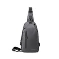thumbnail image 1 of Adjustable Strap Large Capacity Men Chest Bag, Anti-theft Zipper Casual Crossbody Sling Pack, Multifunctional Lightweight Shoulder Pouch for Daily Commute Outdoor Sports Travel Small Item Storage, 1 of 1