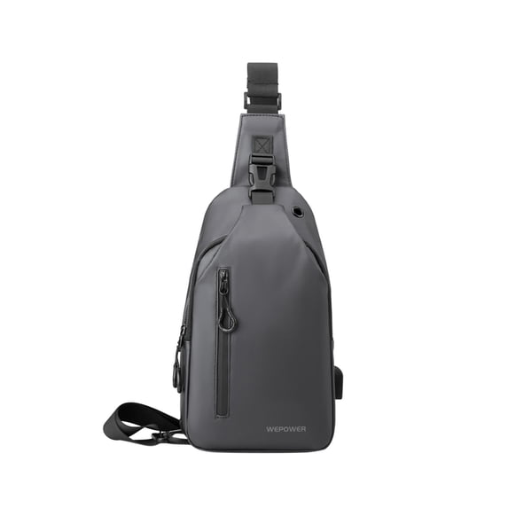 Adjustable Strap Large Capacity Men Chest Bag, Anti-theft Zipper Casual Crossbody Sling Pack, Multifunctional Lightweight Shoulder Pouch for Daily Commute Outdoor Sports Travel Small Item Storage