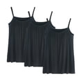 thumbnail image 1 of Adjustable Strap Sports Bras - High Impact Workout Bra, Breathable Moisture-Wicking Design (3-Pack) | Hontri | Women's Plus Size Soft Tank Top with Bra Sleeveless Comfort Yoga (Black | L), 1 of 8