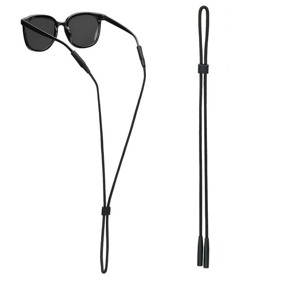 Adjustable Strap Sunglasses Chain Neck Loss Fixing Clip for Reading Glasses Lanyard Black Stylish Durable Accessory for Eyewear