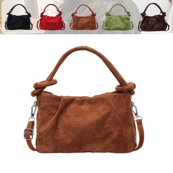 Adjustable Strap Tote Bag for Women, Multi-Use Polyester Shoulder & Crossbody Bag, Casual Stylish Handbag in 5 Colors for Daily & Outdoor Activities,Brown