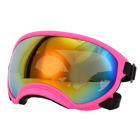 Adjustable Strap Windproof UV Protection Dog Sunglasses, Pink Frame Red Lens / 7.87 x 4.72 x 4.33 in