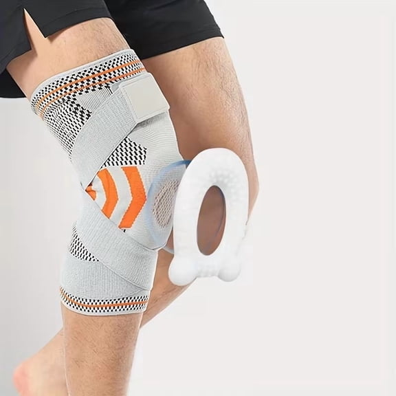 Adjustable Strappy Knee Pads for Running and Cycling - Unisex Support Bar Design for Optimal Comfort and Warmth