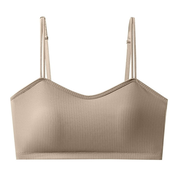 Adjustable Straps Bralette for Women Seamless Wireless Padded Bra Crop Top Soft Lounge Bra