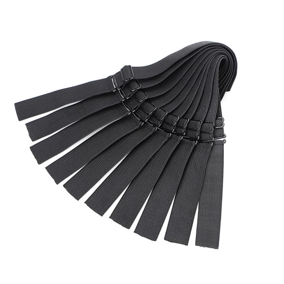 Adjustable Straps For Wigs And Making Wigs,Adjustable Wig Bands (Black, 1‘’ x 10pcs)
