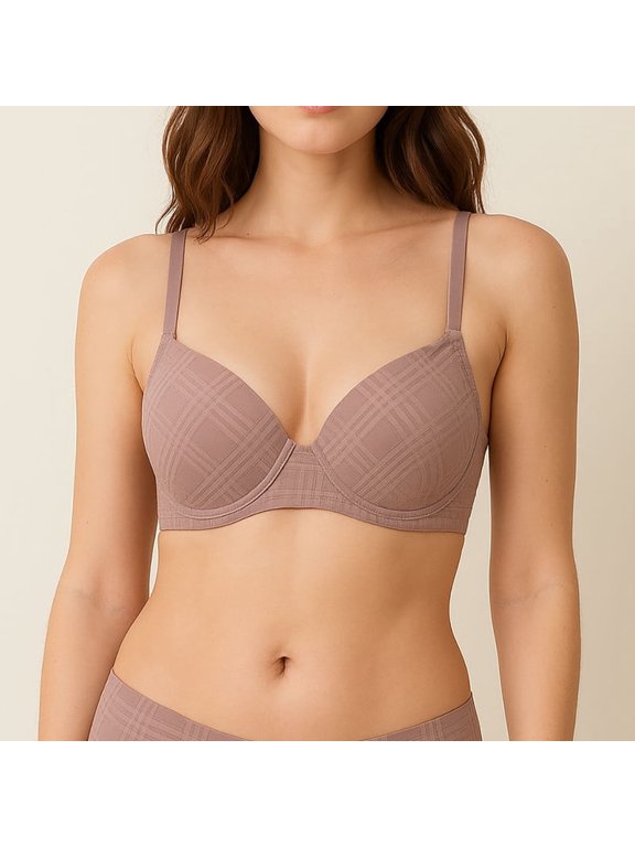 Adjustable Straps, Underwire, 2 Hook Closure Geo Lace Bra 36B