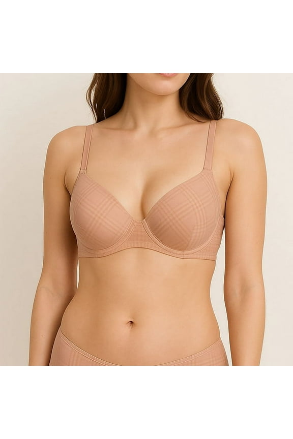 Adjustable Straps, Underwire, 2 Hook Closure Geo Lace Bra 38C