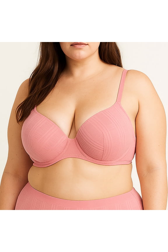 Adjustable Straps, Underwire, 3 Hook Closure Geo Lace Bra 36D