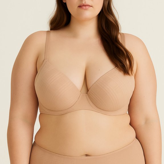 Adjustable Straps, Underwire, 3 Hook Closure Geo Lace Bra 42D