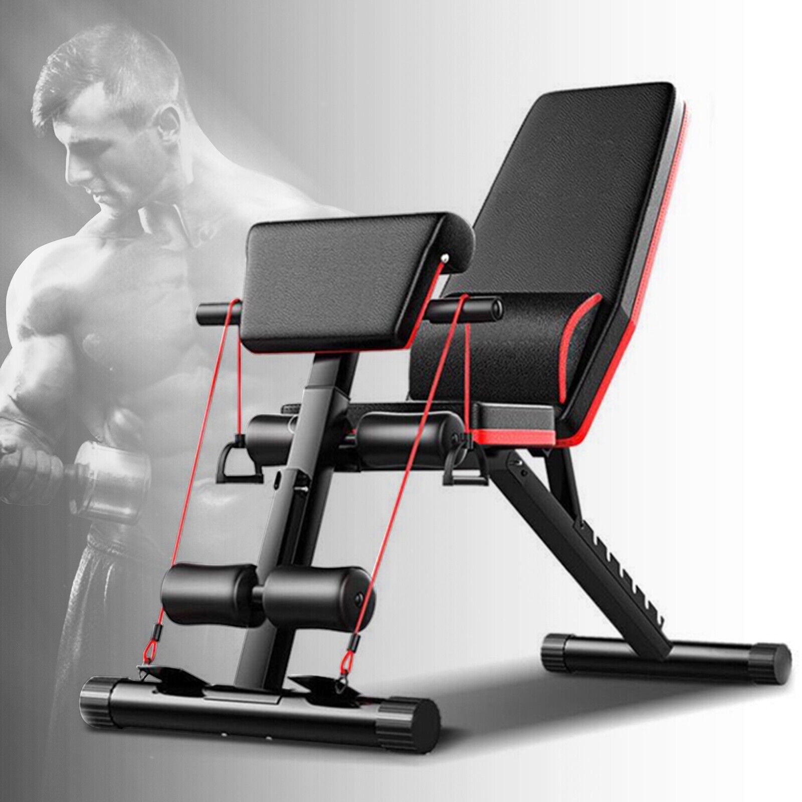 Adjustable Strength Training Bench, Training Bench for Full Body Workout, Weight Bench 51.18*16.5in Training Bench