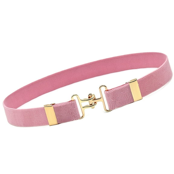 Adjustable Stretch Belt For Girls And Boy Metal Closure Waistband Elastic Belt