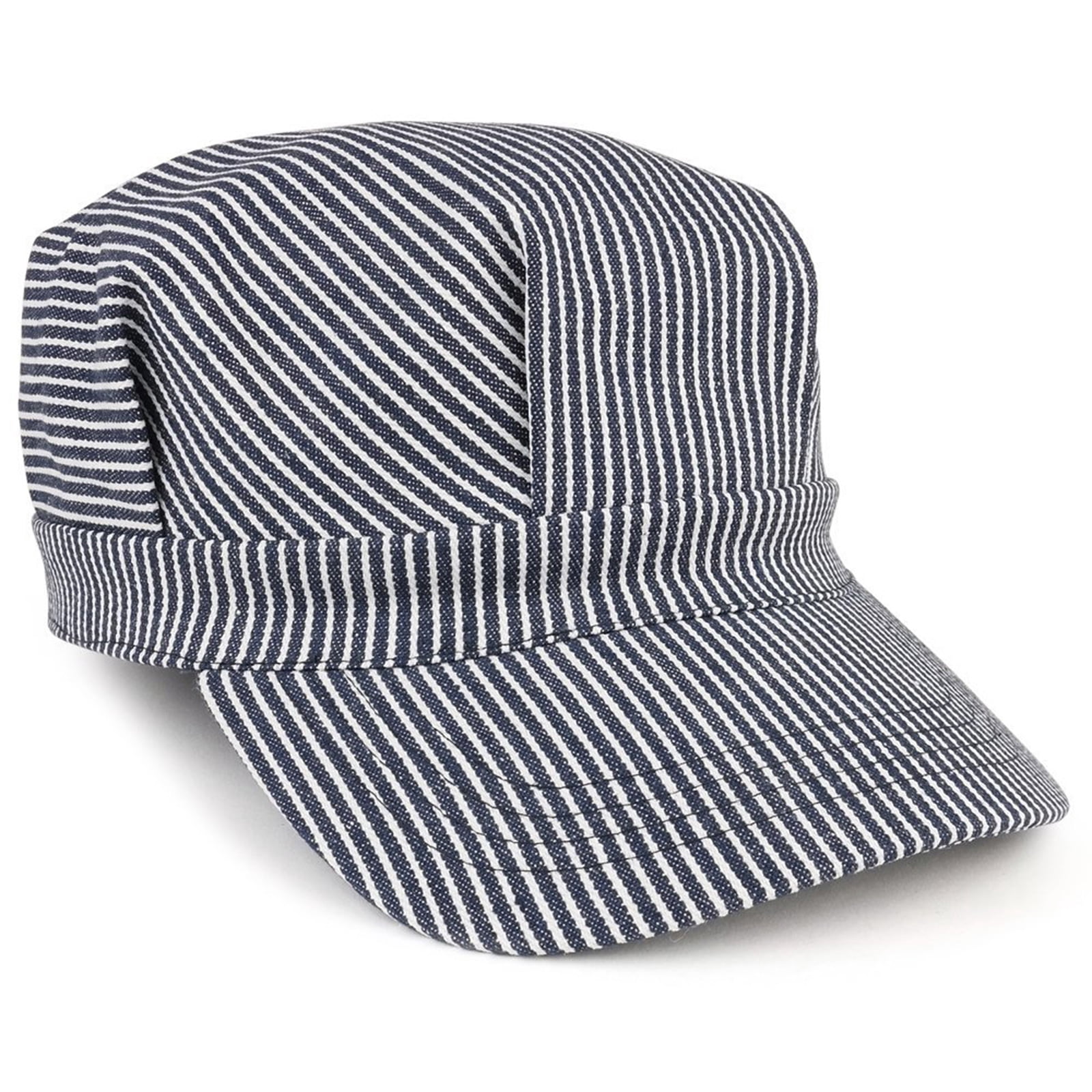 Adjustable Stripy Cotton Command Hat for Adults Lightweight Hook Loop ...