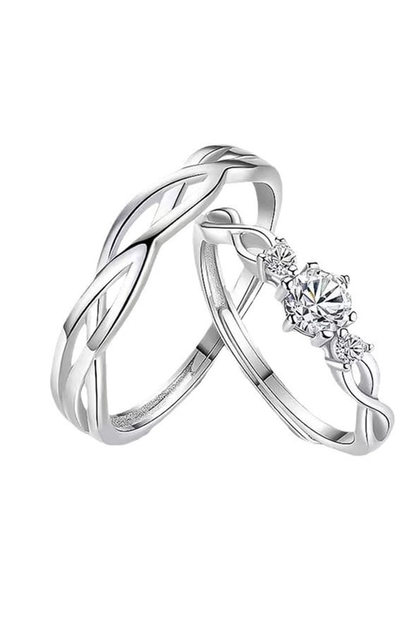 Adjustable Sturdy Brass Entangled Rings for Women Eternities Wedding Band