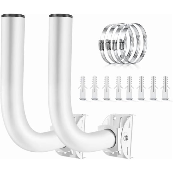 Adjustable Sturdy Universal Wireless Bridge Bracket Mount Kit, Pole and Wall-Mounted Mount for Outdoor Antenna Point to Point AP Access Point Client Bridge CPE (2-Pack)