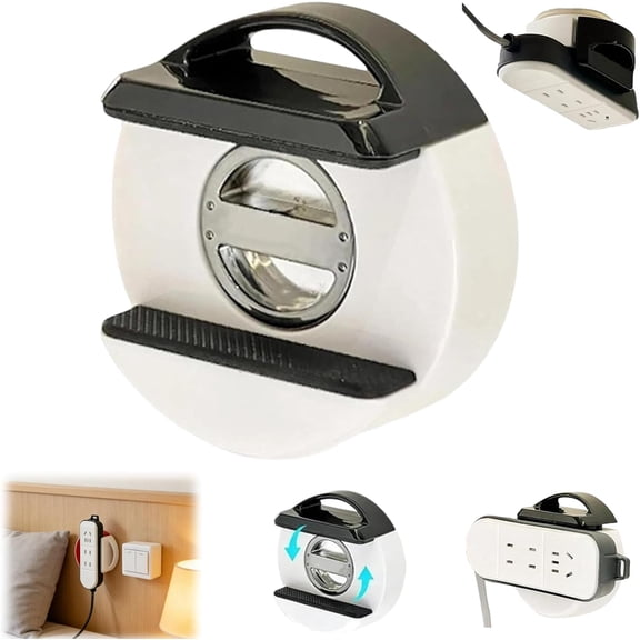 Adjustable Suction Cup Power Strip Holder Reusable Under Desk or Wall Cord Management Organizer Space-Saving and Convenient Free Socket Cable Holders for Home Office Kitchen Rotating(wwx)