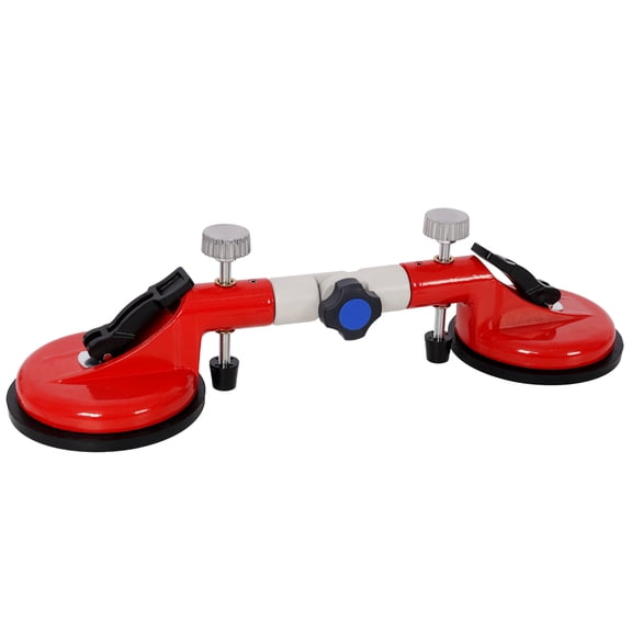 Adjustable Suction Cup Seam Joining Tool for Countertop Installation, 3-in-1 Leveling and Fixation Tool for Granite and Marble Slabs, Red Aluminum Alloy